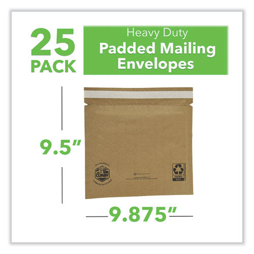 Image of ipg® Curby Mailer Self-Sealing Recyclable Mailer, Paper Padding, Self-Adhesive, #2, 11.38 x 9.5, 30/Carton