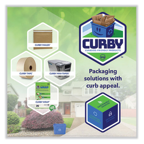 Image of ipg® Curby Mailer Self-Sealing Recyclable Mailer, Paper Padding, Self-Adhesive, #6, 13.38 x 18.5, 30/Carton