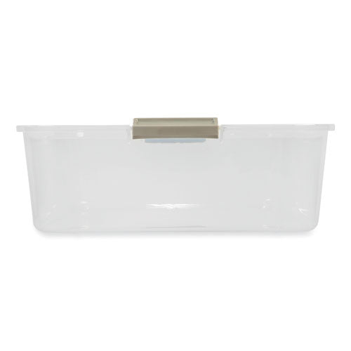 Image of IRIS 50 Qt. Latch Lid Underbed Storage Box, 17.75" x 32.5" x 6.5", Clear