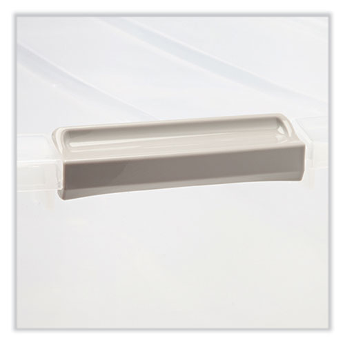 Image of IRIS 50 Qt. Latch Lid Underbed Storage Box, 17.75" x 32.5" x 6.5", Clear