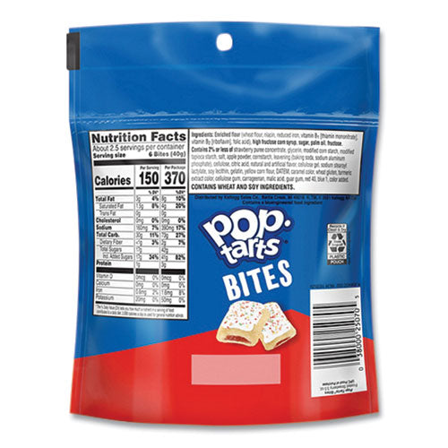 Image of Kellogg's® Pop Tarts Bites, Frosted Strawberry, 3.5 oz Bag, 6/Carton