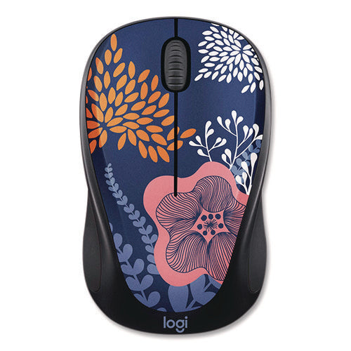 Image of Logitech® M317 Design Collection Limited Edition Wireless Ambidextrous Optical Mouse, 2.4 GHz Frequency/33 ft Range, Forest Floral