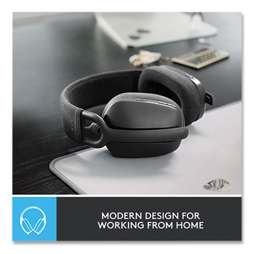 Image of Logitech® Zone Vibe 100 Wireless Noise Canceling Over-Ear Headphones, Graphite