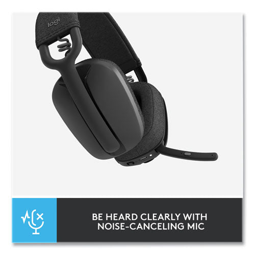 Image of Logitech® Zone Vibe 100 Wireless Noise Canceling Over-Ear Headphones, Graphite