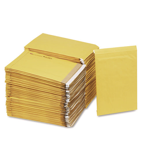 Image of Sealed Air Jiffy Padded Mailer, #5, Paper Padding, Self-Adhesive Closure, 10.5 x 16, Golden Kraft, 100/Carton