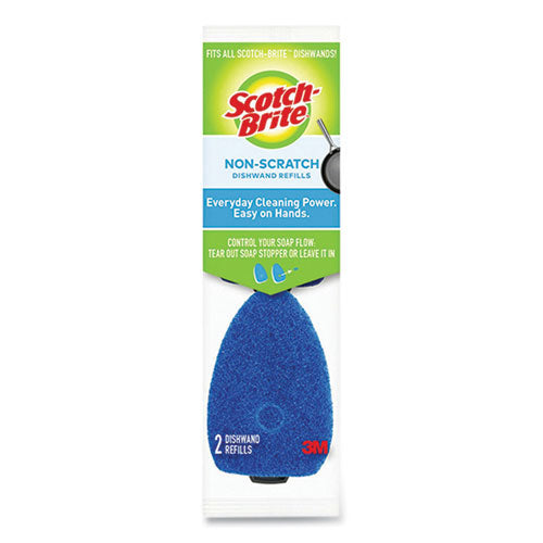 Image of Scotch-Brite® Non-Scratch Dishwand Refills, Blue, 2/Pack