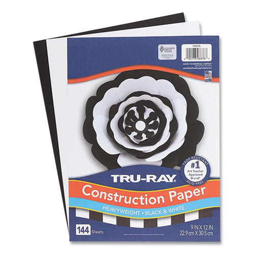 Image of Pacon® Tru-Ray Construction Paper, 76 lb Text Weight, 9 x 12, Assorted Colors, 144/Pack