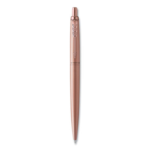 Image of Parker® Jotter XL Ballpoint Pen, Retractable, Medium Point, Blue Ink, Rose Gold Barrel