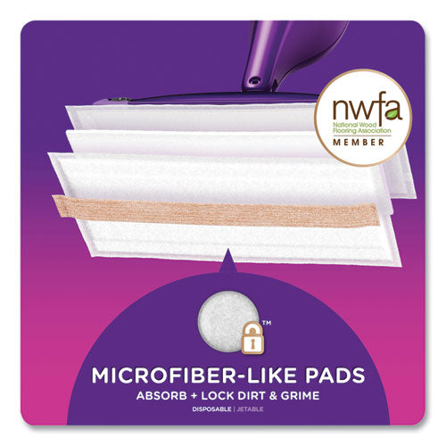Image of Swiffer® WetJet System Wood Mopping Pad, 5.4 x 11.3, White, 20/Pack