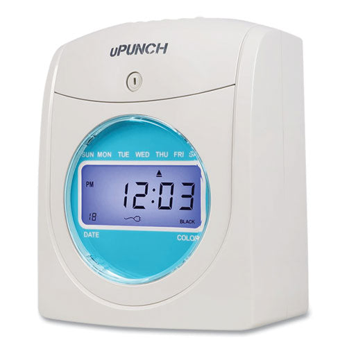 Image of uPunch Digital Auto-Align Punch Time Clock Bundle, White