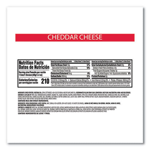 Image of Pringles® Grab and Go Cheddar Cheese Crisps, 1.4 oz Can, 12 Carton