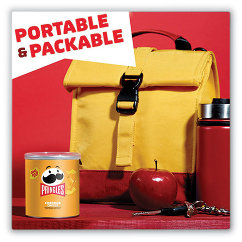 Image of Pringles® Grab and Go Cheddar Cheese Crisps, 1.4 oz Can, 12 Carton