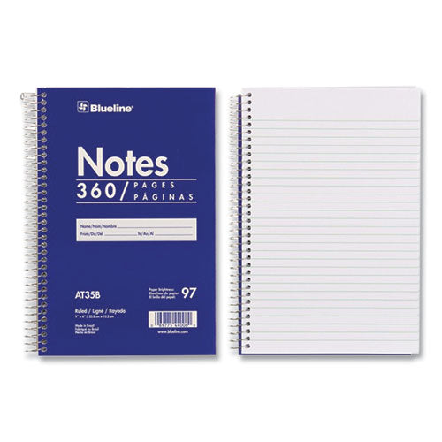 Image of Blueline® Steno Notes Notebook, Gregg Rule, Blue/White Cover, (180) 9 x 6 Sheets