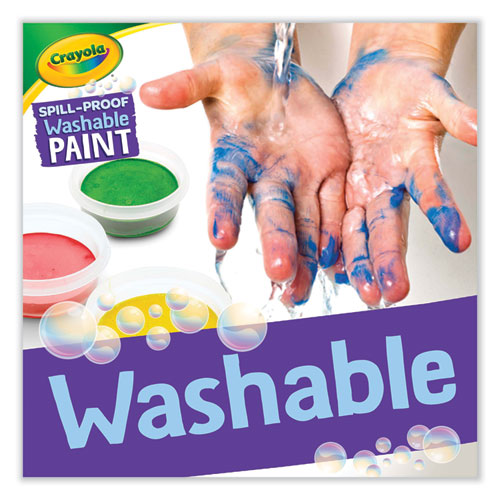 Image of Crayola® Spill Proof Washable Paints, 5 Colors, 1.4 oz Cups, 5 Sets/Carton