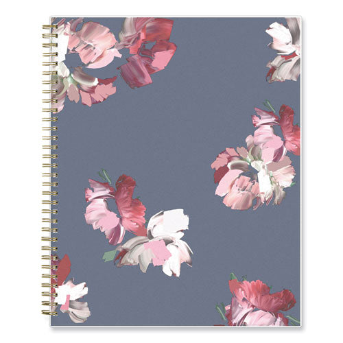 Image of Blue Sky® Life Note-It Leah Weekly/Monthly Notes Planner, Floral Artwork, 11 x 8.5, Gray/Pink/White Cover, 12-Month (Jan to Dec): 2025