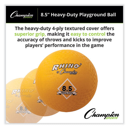 Image of Champion Sports Heavy Duty Playground Ball, 8.5" Diameter, Yellow