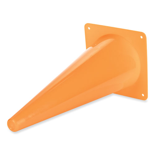 Image of Champion Sports High-Visibility Plastic Cones, 18" Tall, Florescent Orange, 8" x 8" Base
