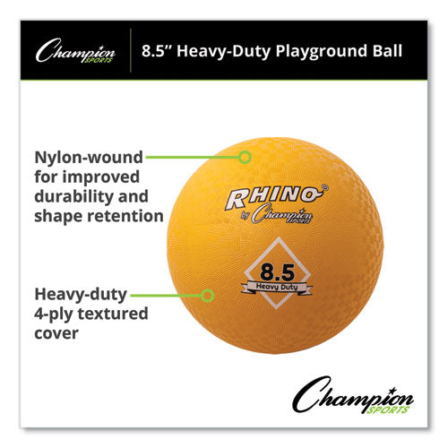 Image of Champion Sports Heavy Duty Playground Ball, 8.5" Diameter, Yellow