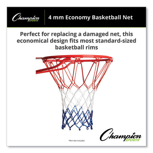 Image of Champion Sports 4 mm Economy Basketball Net, 21 x 6