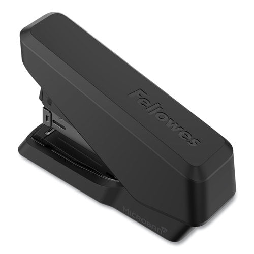 Image of Fellowes® LX860 EasyPress Half Strip Stapler with Antimicrobial Protection, 40-Sheet Capacity, Black