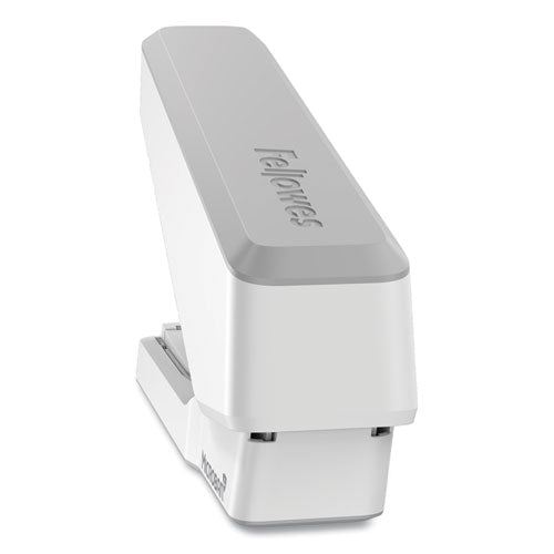 Image of Fellowes® LX870 EasyPress Stapler with Antimicrobial Protection, 40-Sheet Capacity, Gray/White