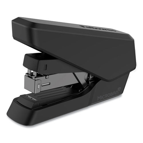 Image of Fellowes® LX860 EasyPress Half Strip Stapler with Antimicrobial Protection, 40-Sheet Capacity, Black
