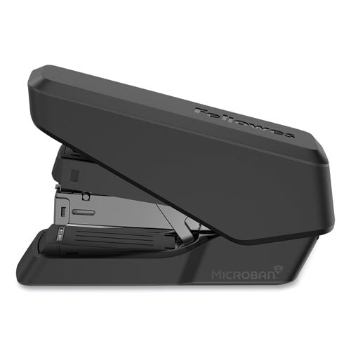 Image of Fellowes® LX860 EasyPress Half Strip Stapler with Antimicrobial Protection, 40-Sheet Capacity, Black