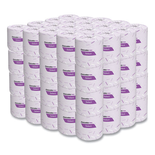 Image of Cascades PRO Select Standard Bath Tissue, 2-Ply, White, 500 Sheets/Roll, 80 Rolls/Carton