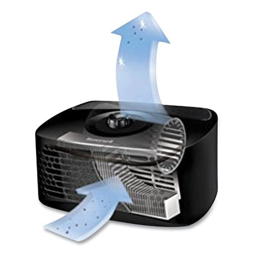 Image of Honeywell True HEPA Tabletop Air Purifier, 90 sq ft Room Capacity, Black