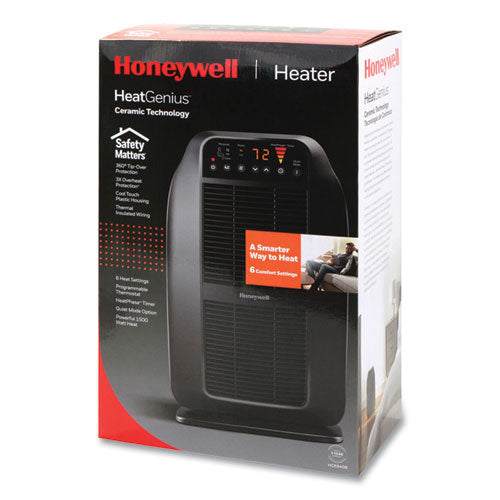 Image of Honeywell Heat Genius Ceramic Portable Heater, 1,575 W, 5.6 x 10.2 x 17.3, Black
