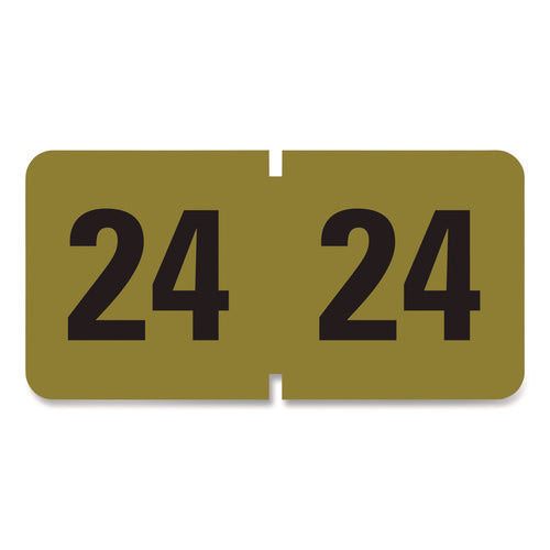 Image of Smead Yearly End Tab File Folder Labels, 2024, Gold, 500/Roll