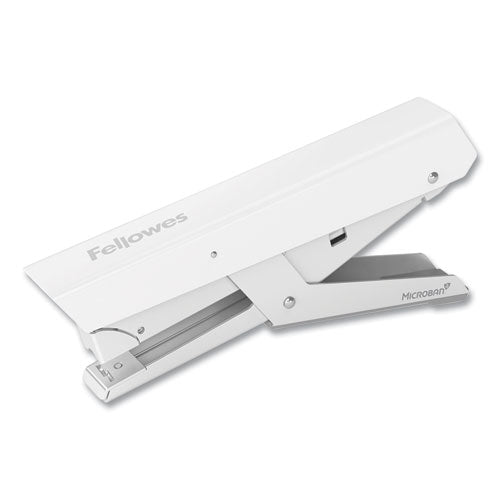 Image of Fellowes® LX890 Handheld Plier Stapler with Antimicrobial Protection, 40-Sheet Capacity, 0.25"/0.31" Staples, White