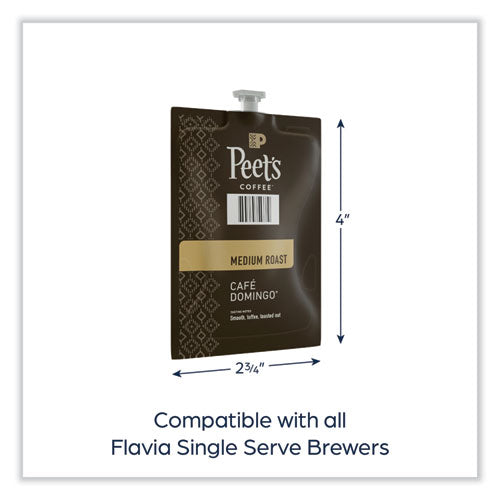 Image of Peet's Coffee & Tea® FLAVIA Ground Coffee Freshpacks, Cafe Domingo Blend, 76/Carton