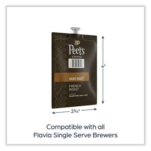 Image of Peet's Coffee & Tea® FLAVIA Ground Coffee Freshpacks, French Roast, 76/Carton
