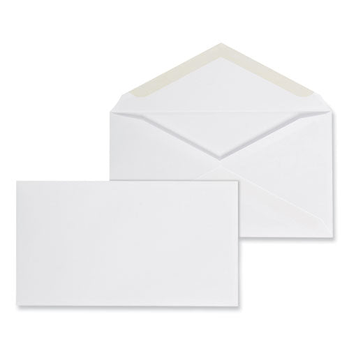 Image of Universal® Open-End Business Envelope, #6 3/4, Square Flap, Gummed Closure, 3.06 x 6.6, White, 125/Box