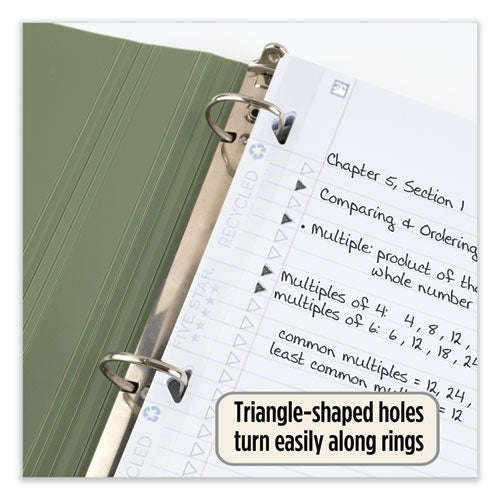 Image of Five Star® Reinforced Filler Paper Plus Study App, 3-Hole, 8.5 x 11, College Rule, 80/Pack