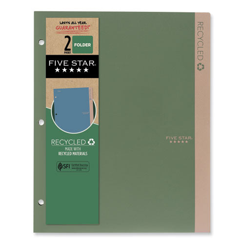 Image of Five Star® Recycled Plastic Two-Pocket Folder, 11" x 8.5", Randomly Assorted