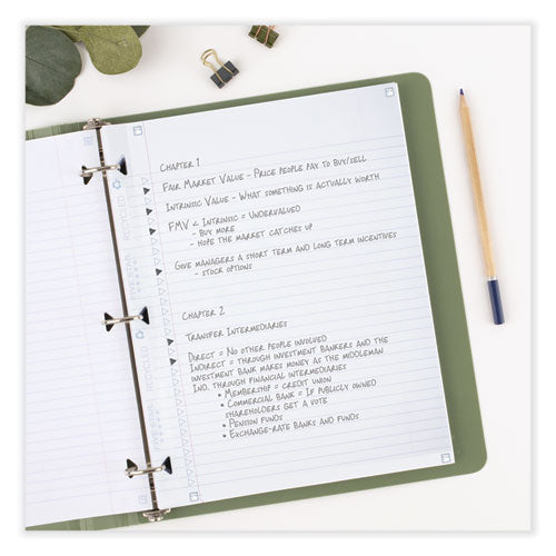 Image of Five Star® Reinforced Filler Paper Plus Study App, 3-Hole, 8.5 x 11, College Rule, 80/Pack
