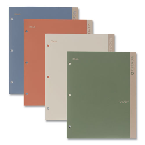 Image of Five Star® Recycled Plastic Two-Pocket Folder, 11" x 8.5", Randomly Assorted