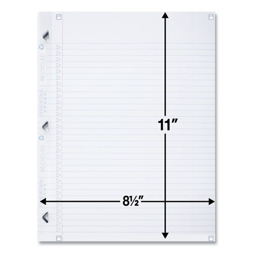 Image of Five Star® Reinforced Filler Paper Plus Study App, 3-Hole, 8.5 x 11, College Rule, 80/Pack