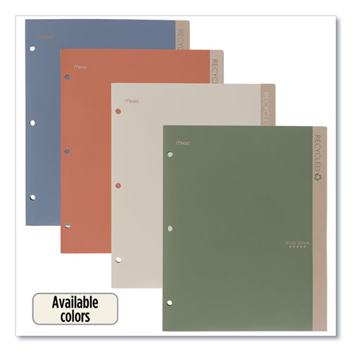 Image of Five Star® Recycled Plastic Two-Pocket Folder, 11" x 8.5", Randomly Assorted