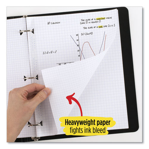 Image of Five Star® Reinforced Filler Paper Plus Study App, 3-Hole, 8.5 x 11, College Rule, 80/Pack