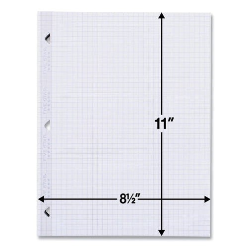 Image of Five Star® Reinforced Filler Paper Plus Study App, 3-Hole, 8.5 x 11, College Rule, 80/Pack