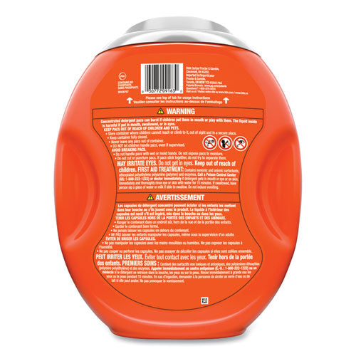 Image of Tide® Hygienic Clean Heavy 10x Duty Power Pods, HE Compatible, Original Scent, 76 oz Tub, 45 Pods, 4/Carton