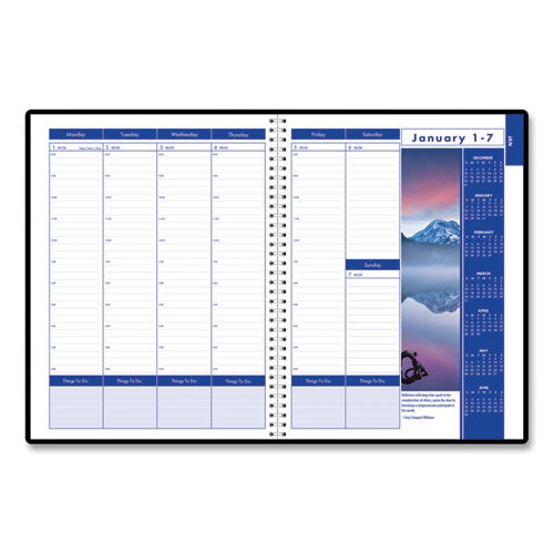 Image of House of Doolittle Earthscapes Recycled Weekly/Monthly Appointment Book, Landscape Photos, 11 x 8.5, Black Soft Cover, 12-Month (Jan-Dec): 2025