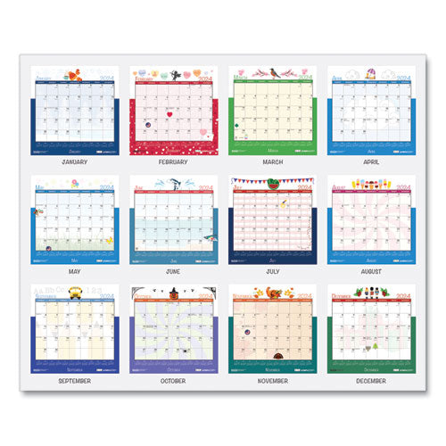 Image of House of Doolittle Recycled Seasonal Wall Calendar, Illustrated Seasons Artwork, 12 x 12, 12-Month (Jan to Dec): 2025