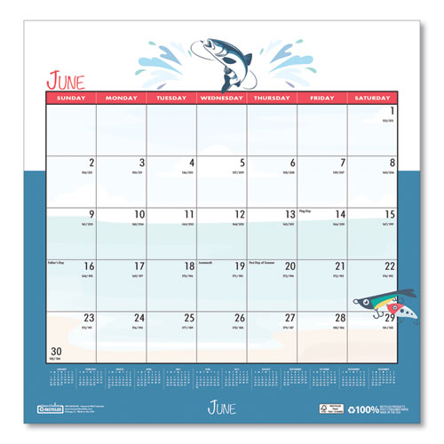 Image of House of Doolittle Recycled Seasonal Wall Calendar, Illustrated Seasons Artwork, 12 x 12, 12-Month (Jan to Dec): 2025