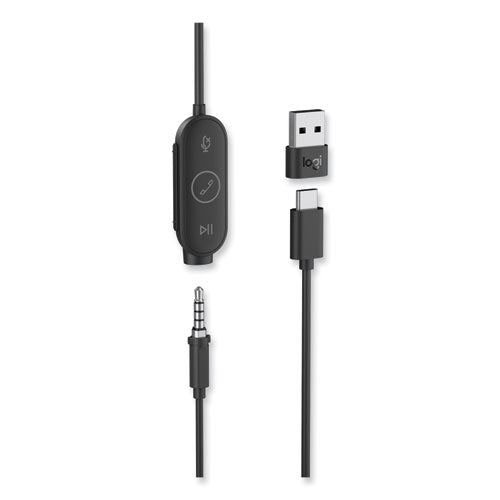 Image of Logitech® Zone Wired Earbuds UC, Graphite