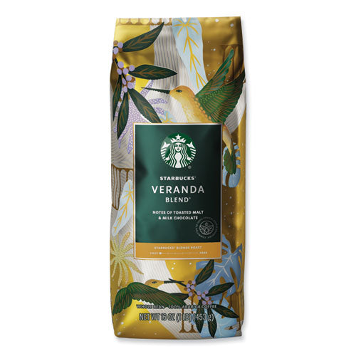 Image of Starbucks® Veranda Blend Coffee, Whole Bean, 1 lb Bag, 6/Carton