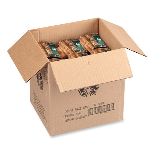 Image of Starbucks® Whole Bean Coffee, Decaffeinated, Pike Place, 1 lb, Bag, 6/Carton